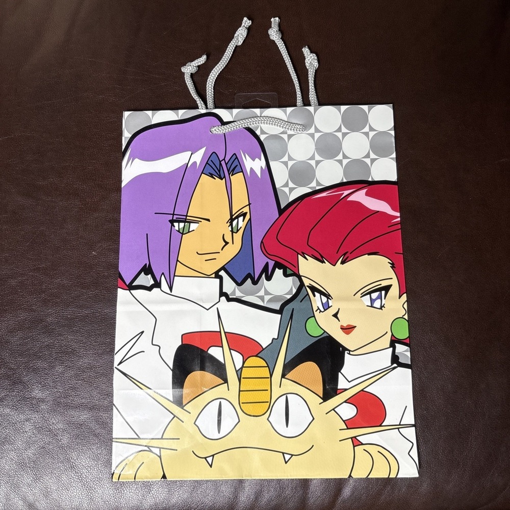 Vintage 2000 Pokemon Gift Bag Team Rocket Nintendo American Greetings Party Bag